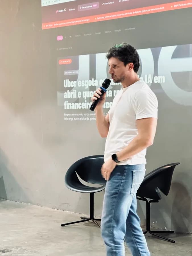 Luis Roquette apresentando SWEN.AI — Café Com Lovable, BH
