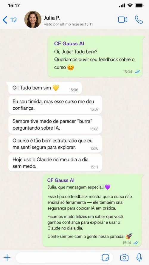 Fernanda L., 29, product manager: "Finalmente entendi o que é o Model Context Protocol — e já implementei no nosso CRM."